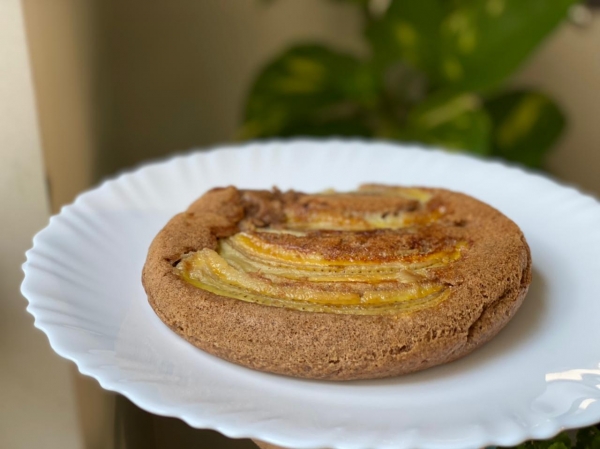 BOLO DE BANANA COM PASTA DE AMENDOIM